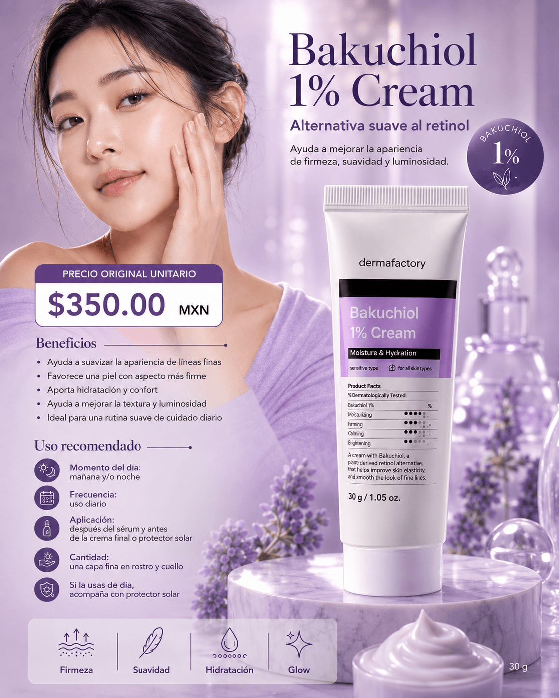 dermafactory Bakuchiol 1% Cream