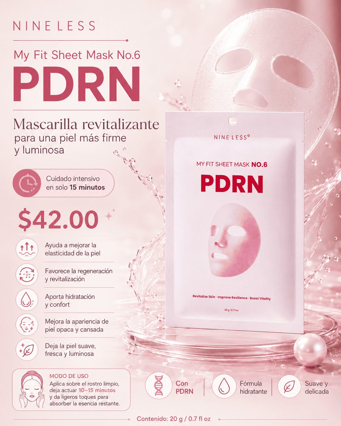 NINELESS My Fit Sheet Mask No.6 PDRN